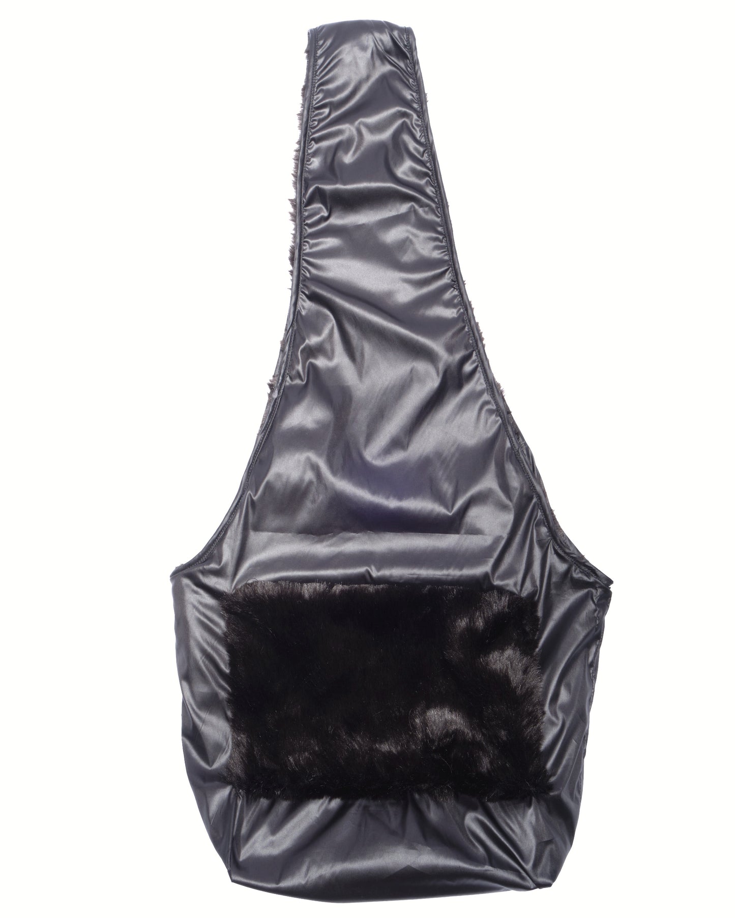 Black Fur Crossbody Bag