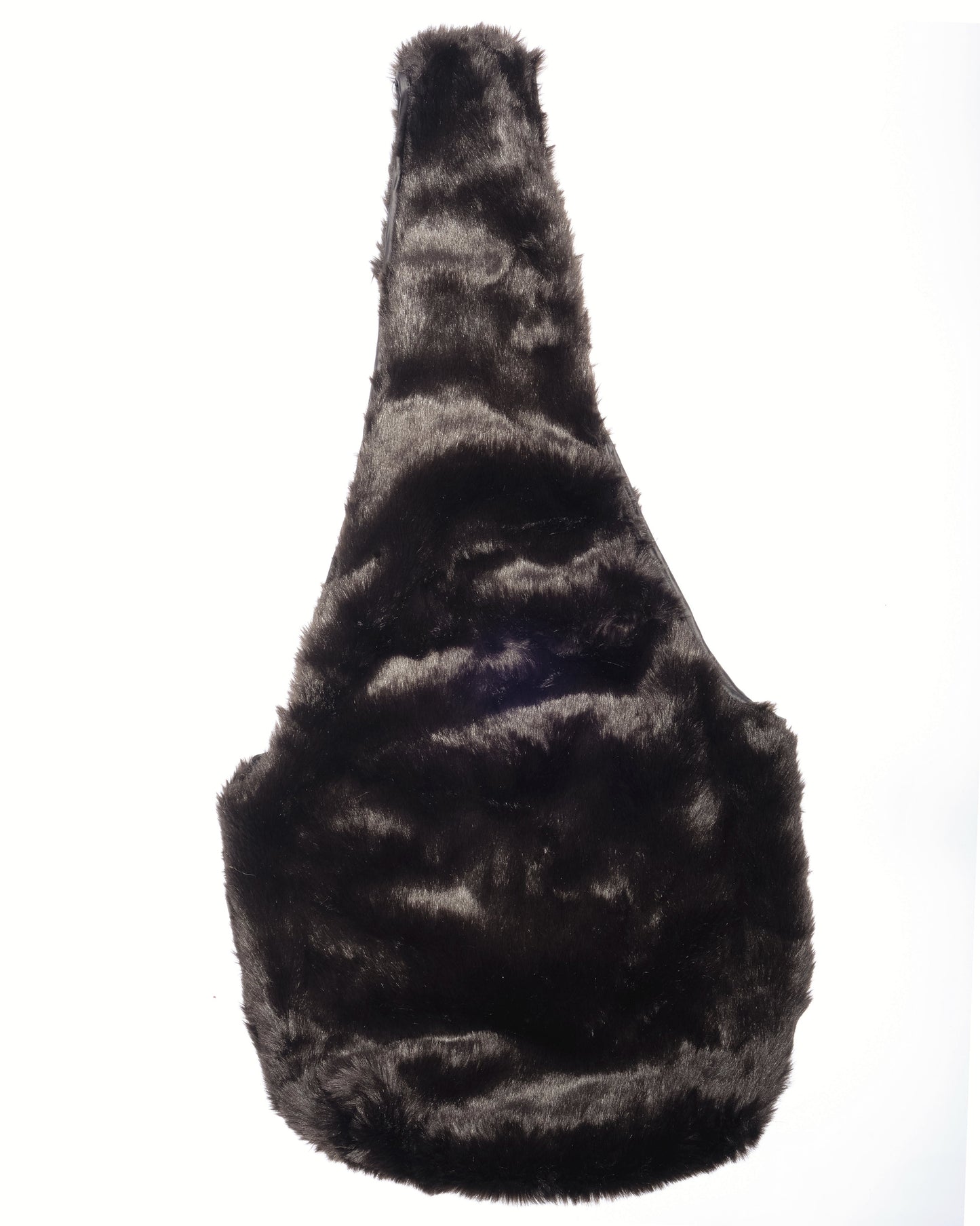 Black Fur Crossbody Bag